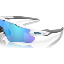 Oakley Sonnenbrille Radar EV Path (Glasfarbe: Prizm sapphire) weiss glänzend - 1 Brille mit Hartschalenetui